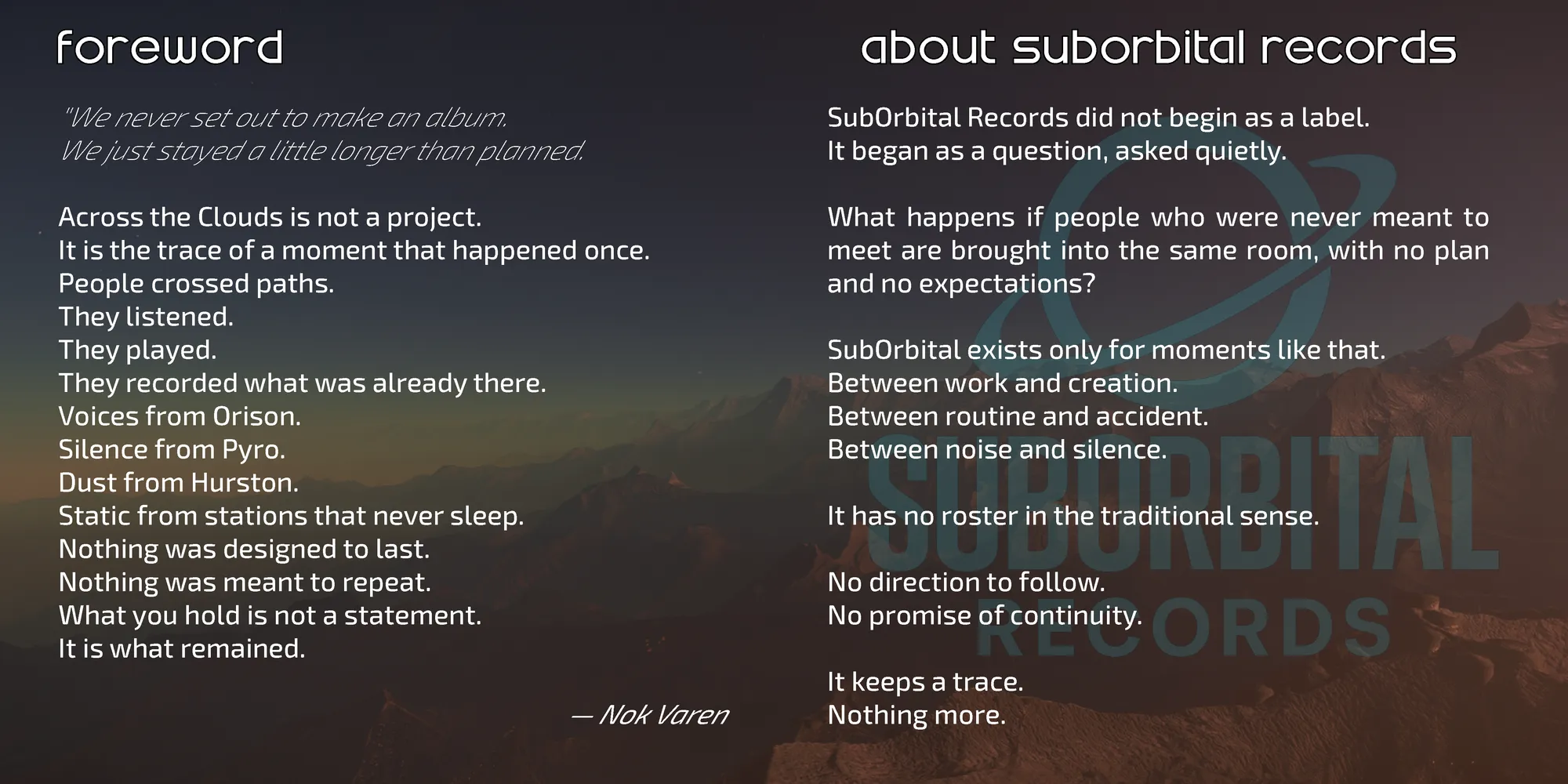 Preview of pages 2 and 3 from the Across the Clouds booklet